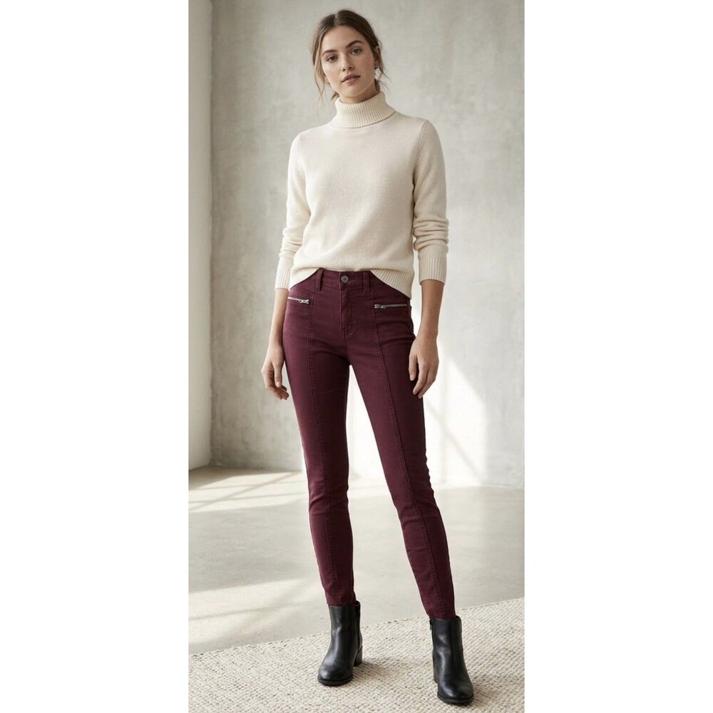 American Eagle Hi-Rise Jegging Jeans Women’s Size 4 Red Denim Burgundy/Wine